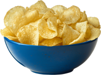 a bowl of potato chips